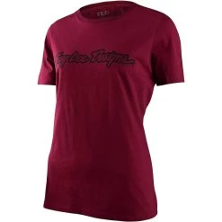 Troy Lee Designs Signature Women's Short Sleeve T-Shirt - Maroon